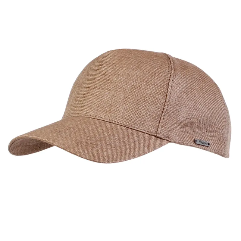 Wigens Men's Hopsack Linen Contemporary Baseball Cap sold by Belt Outlet