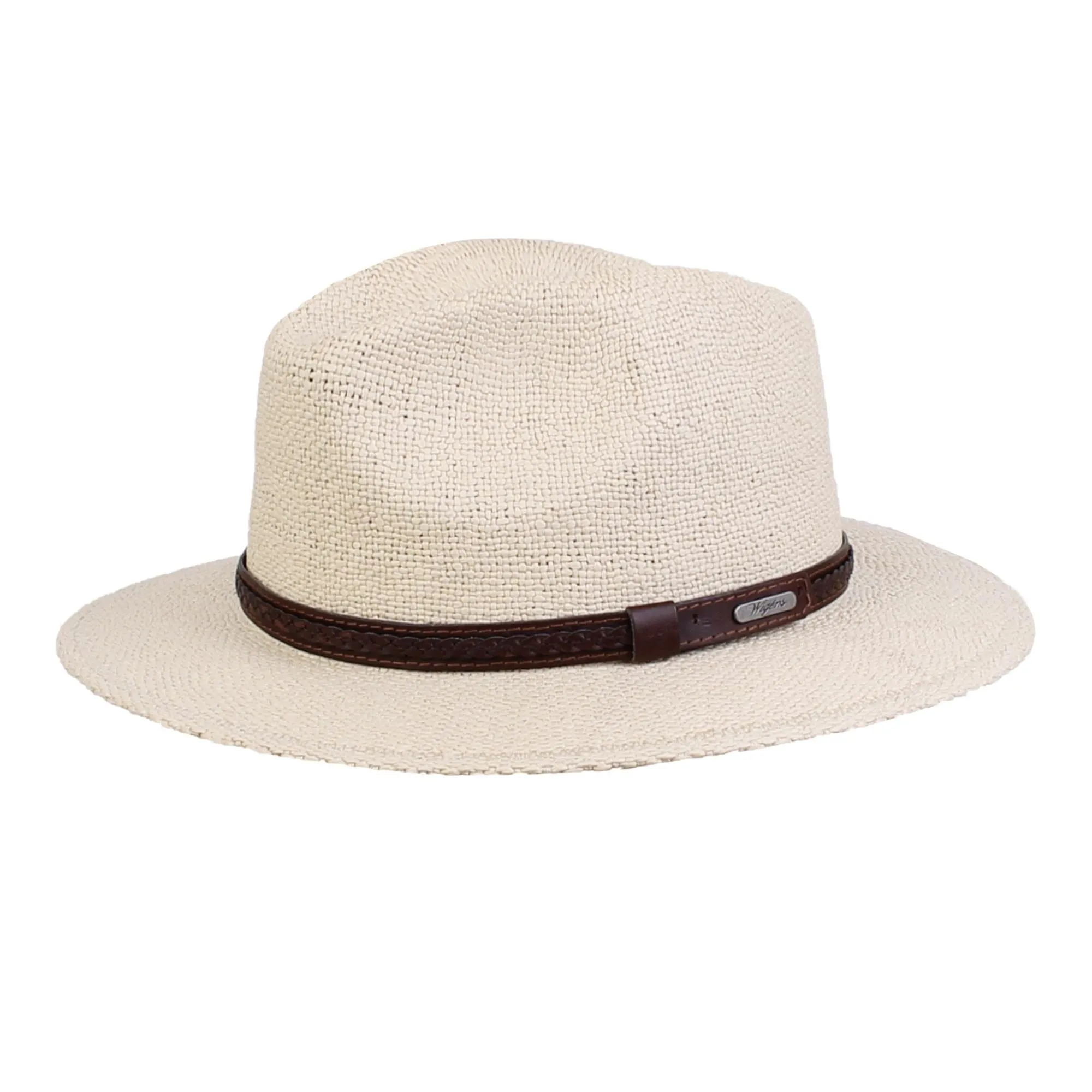 Wigens Men's Classic Wide Brim Hat with Leather Band sold by Belt Outlet