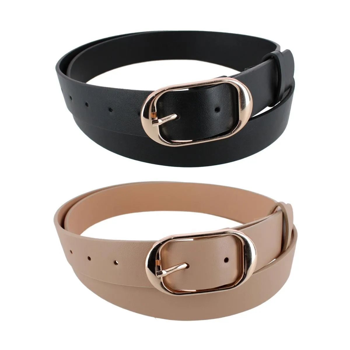 CTM® Women's Plus Size Belt with Centerbar Buckle (Pack of 2 Colors) sold by Belt Outlet product image thumbnail 4