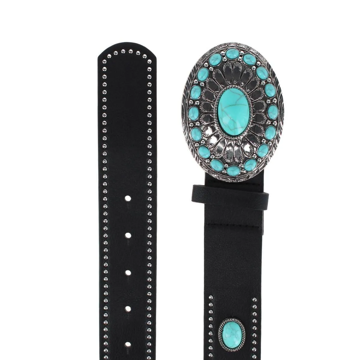 CTM® Women's Western Bohemian Turquoise Buckle Belt sold by Belt Outlet product image thumbnail 4