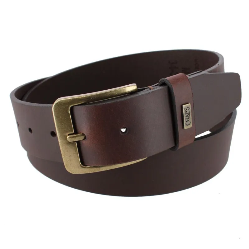 Chaps Men's 38mm Leather Casual Jean Belt sold by Belt Outlet