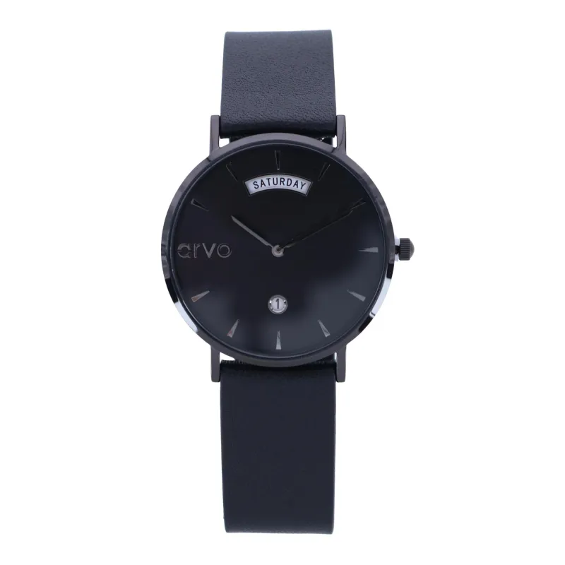 Arvo Black Awristacrat Watch made by Belt Outlet