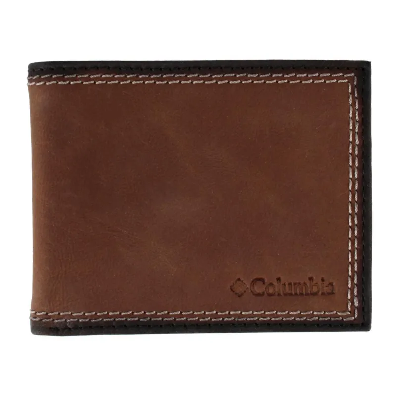 Columbia Men's Leather Traveler Bifold RFID Wallet made by Columbia