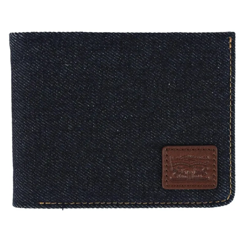 Levis Men's Denim and Leather RFID Bifold Wallet made by Levi's