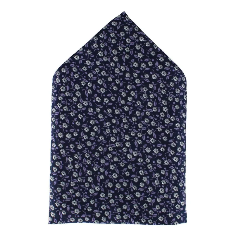 Ascentix Metallic Flowers and Leaves Pocket Square sold by Belt Outlet