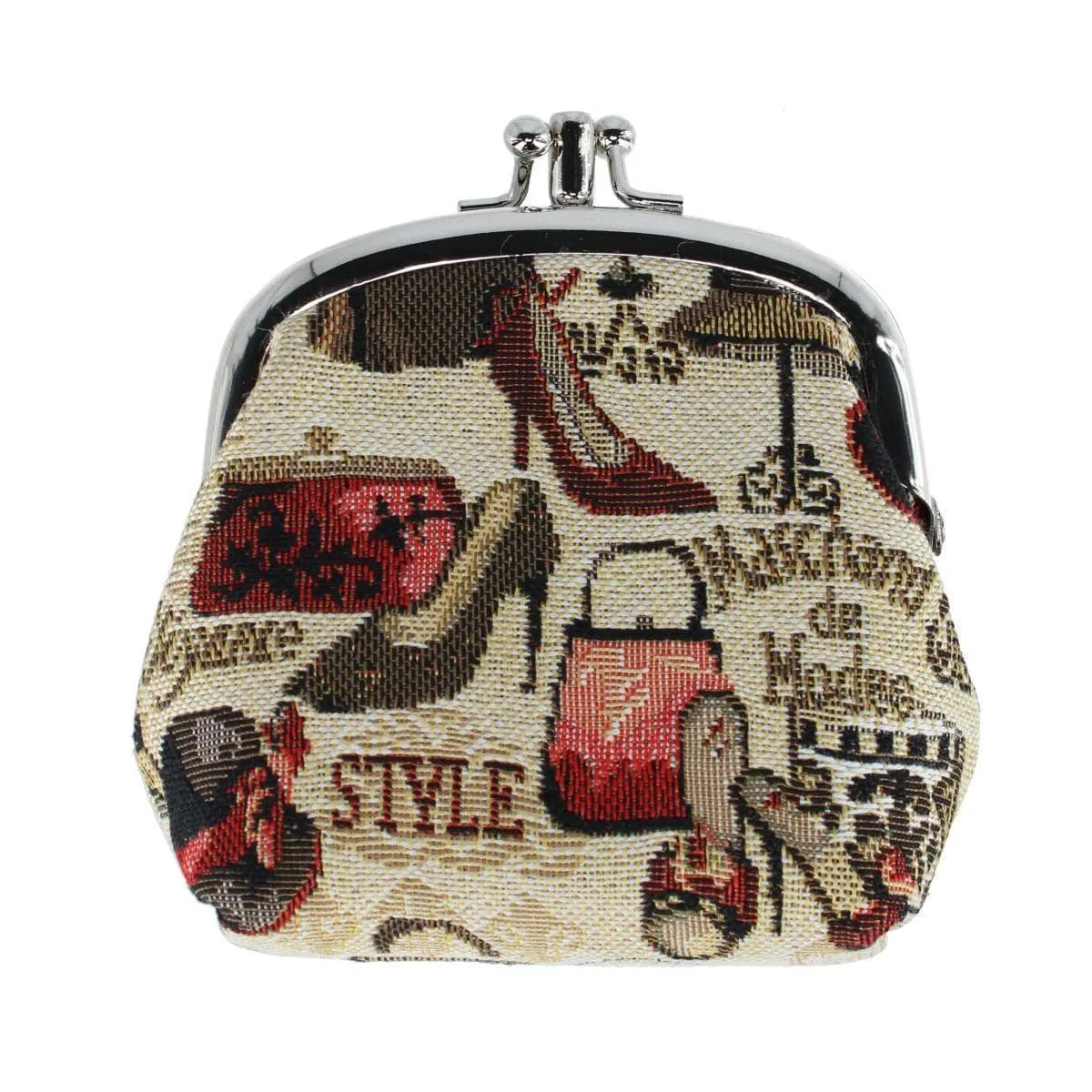CTM® Women's Boutique Themed Tapestry Coin Purse Wallet sold by Belt Outlet