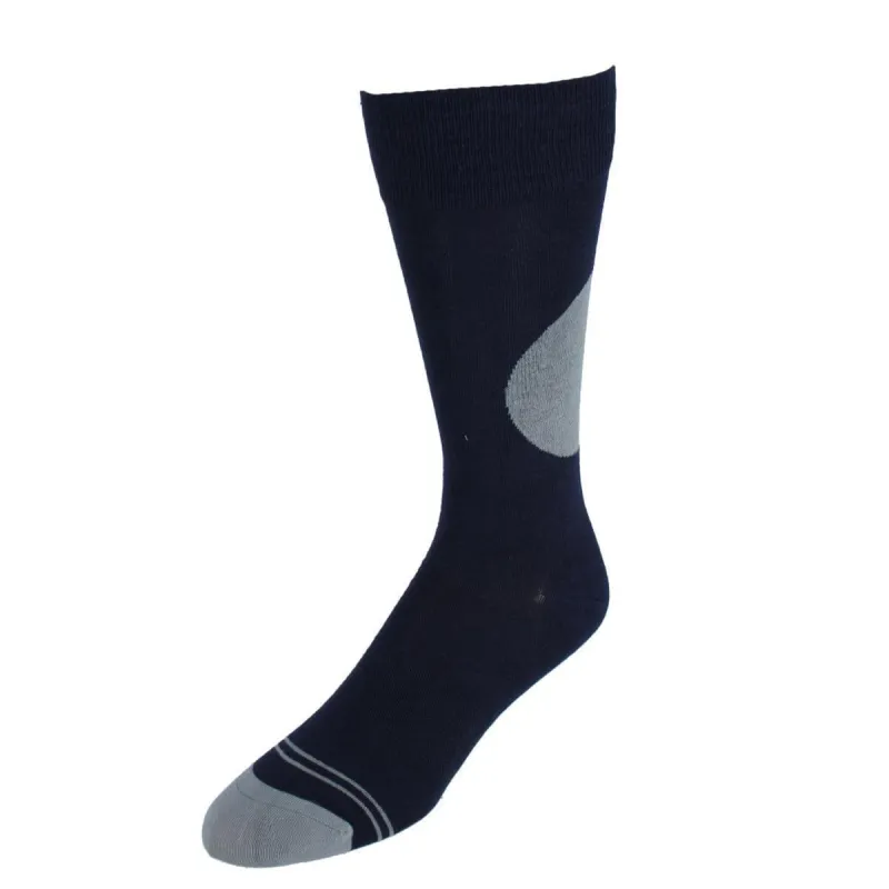 Dead Soxy Men's Circle Patch Mid-Calf Premium Novelty Dress Socks (1 Pair) made by Belt Outlet