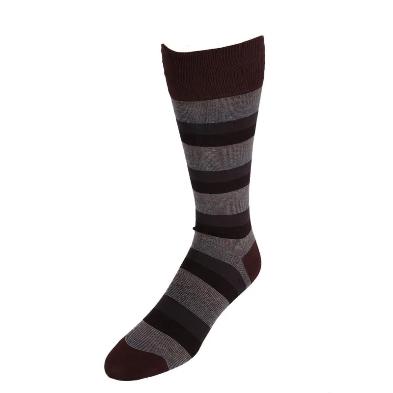 Dead Soxy Men's Thick Stripe Mid-Calf Premium Novelty Dress Socks (1 Pair) made by Belt Outlet
