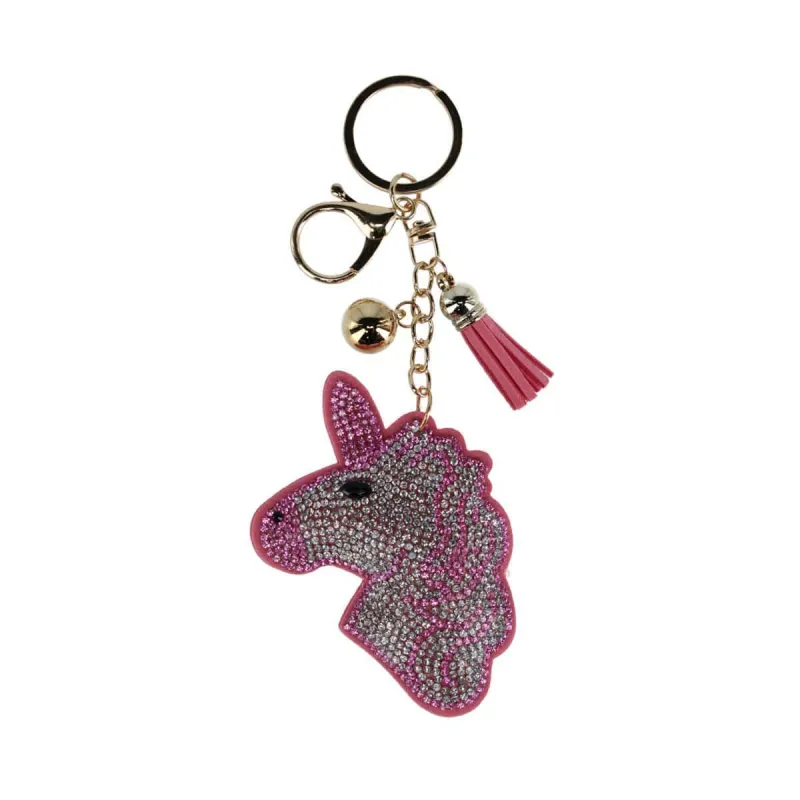 CTM® Women's Glitter Unicorn Tassel Bag Charm sold by Belt Outlet