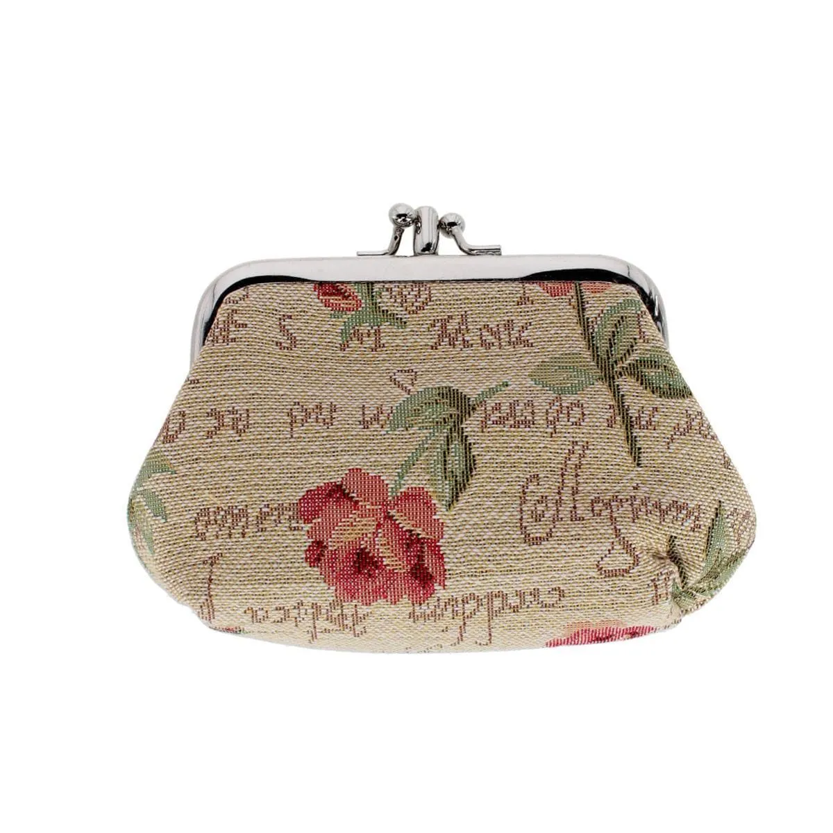 CTM® Women's English Rose Themed Tapestry Coin Purse Wallet sold by Belt Outlet product image thumbnail 4