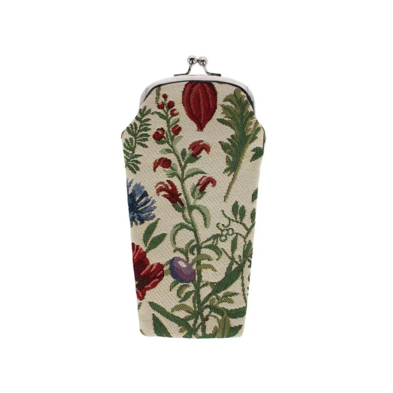 CTM® Women's Garden Print Tapesty Glasses Case made by Belt Outlet