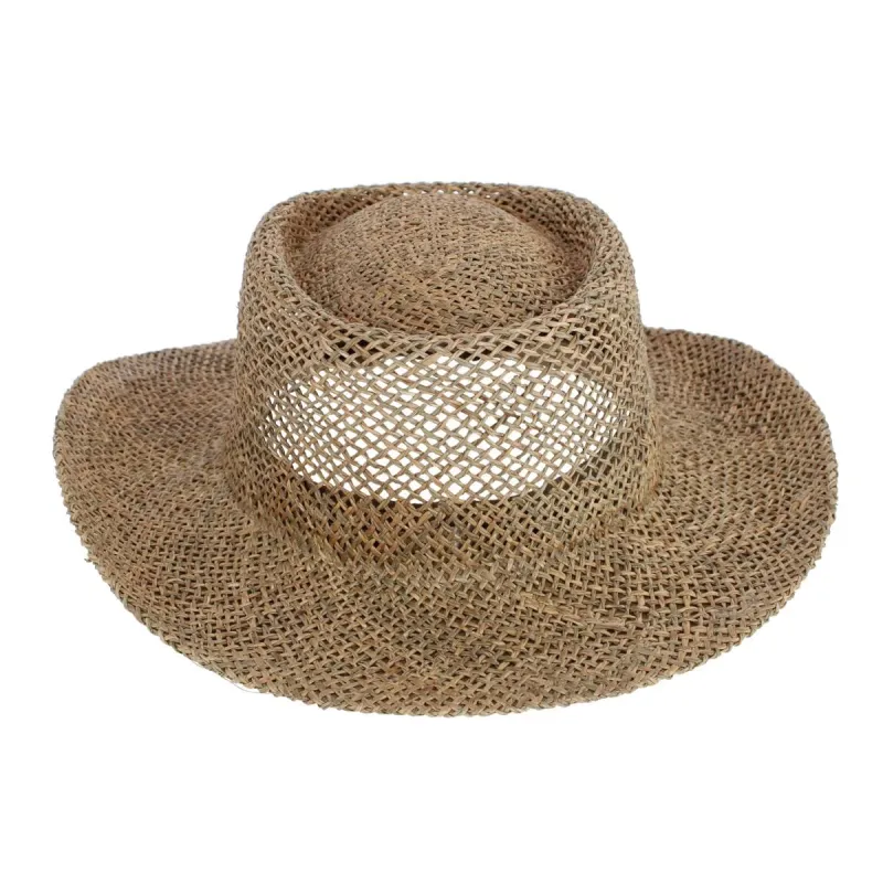 CTM® Men's Twisted Straw Gambler Hat sold by Belt Outlet
