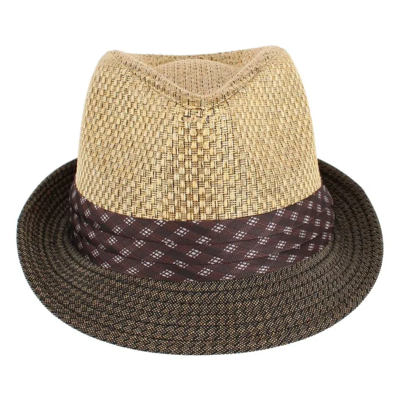 Kenny K Men's Two Tone Fedora with Pleated Band sold by Belt Outlet