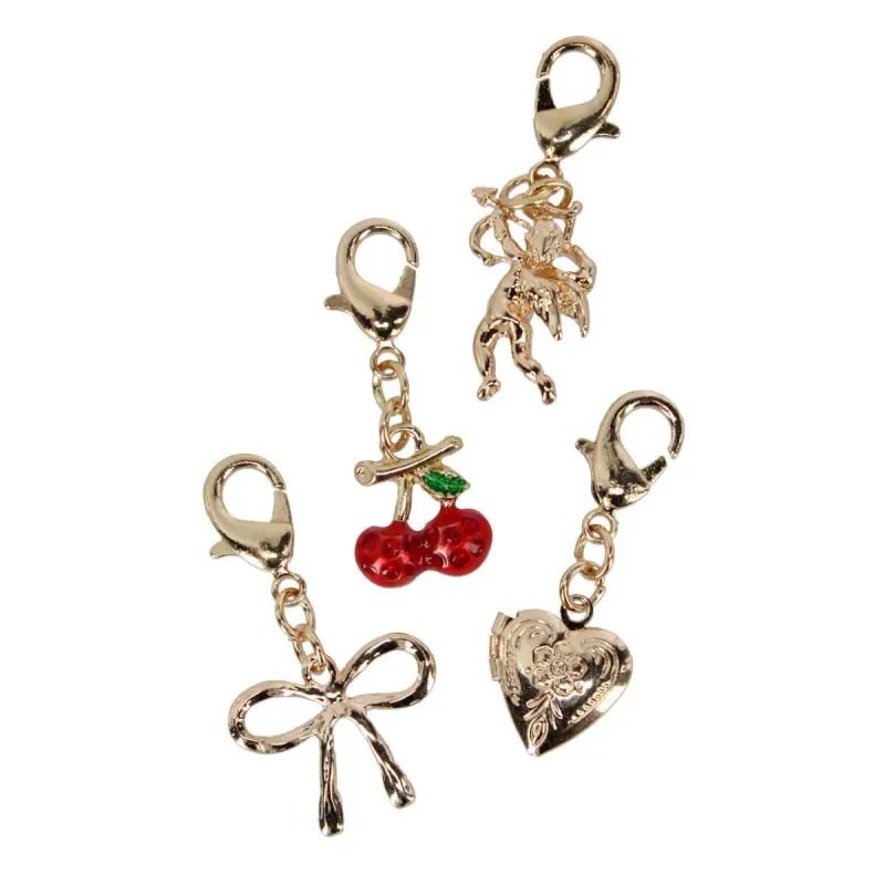 CTM® Women's Cherry Bow 4pc Multi Bag Charms sold by Belt Outlet