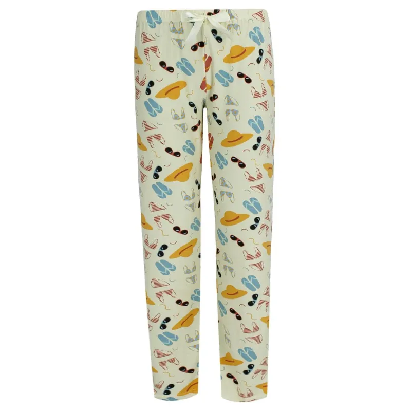 Roll Outta Bed Women's Vacation Polysuede Open Bottom Pajama Pants sold by Belt Outlet