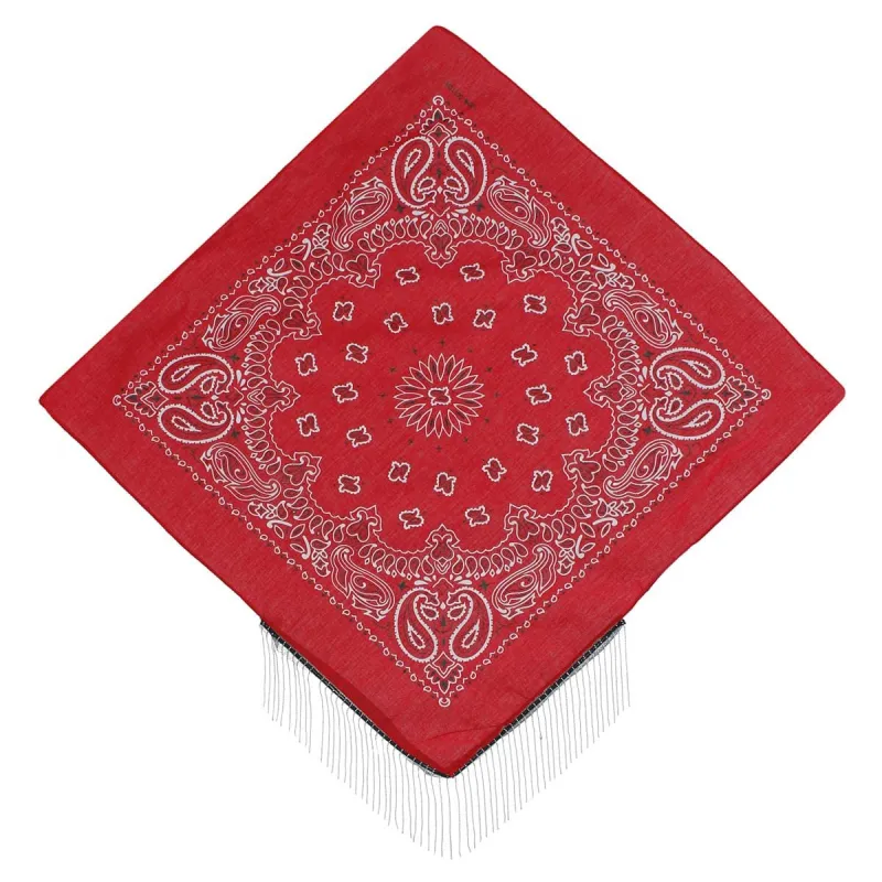 David & Young Women's Bling Chain Fringe 21 x 21 Bandana made by D&Y