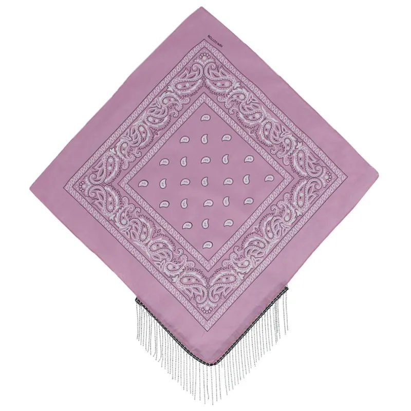 David & Young Women's 21 x 21 inch Bandana with Rhinestone Trims made by D&Y