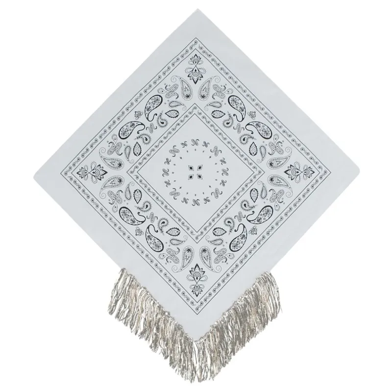 David & Young Women's Sequins Fringe 21x 21 inch Bandana made by D&Y