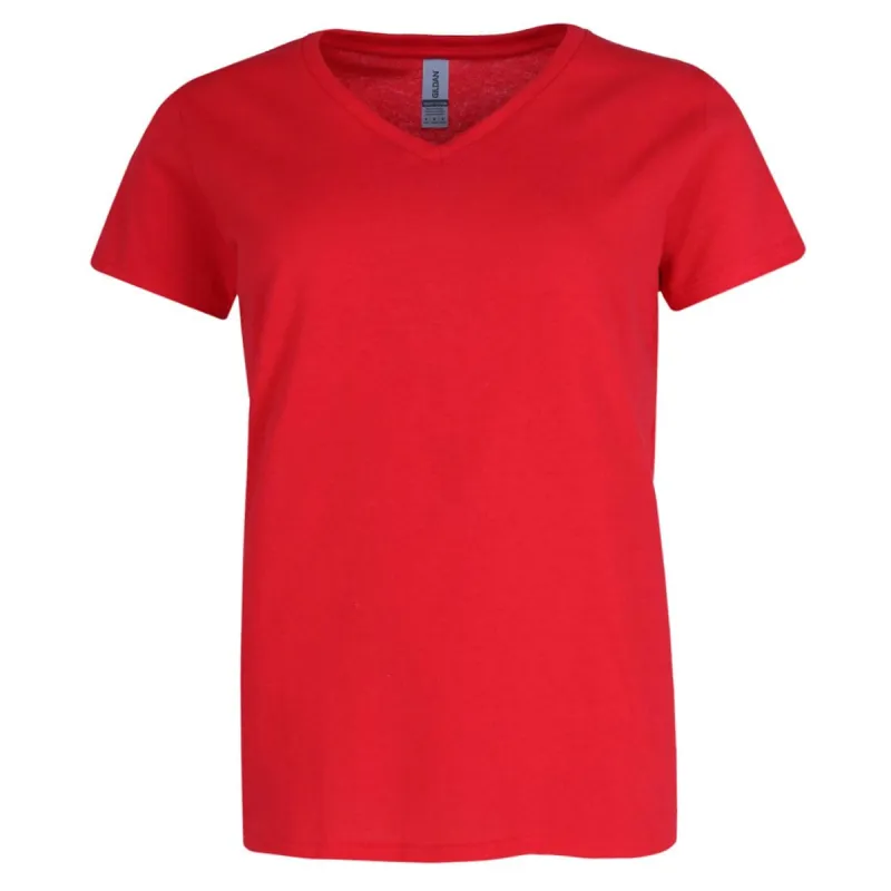 Gildan Women's Plus Size V-neck Cotton Short Sleeve Tee sold by Belt Outlet
