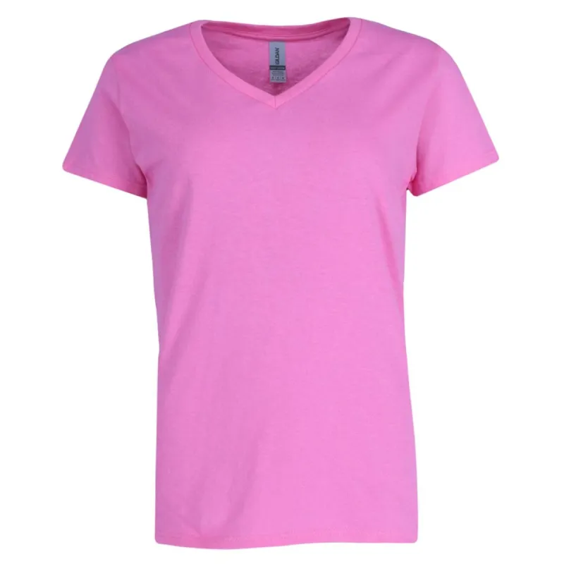 Gildan Women's V-neck Cotton Short Sleeve Tee made by Gildan