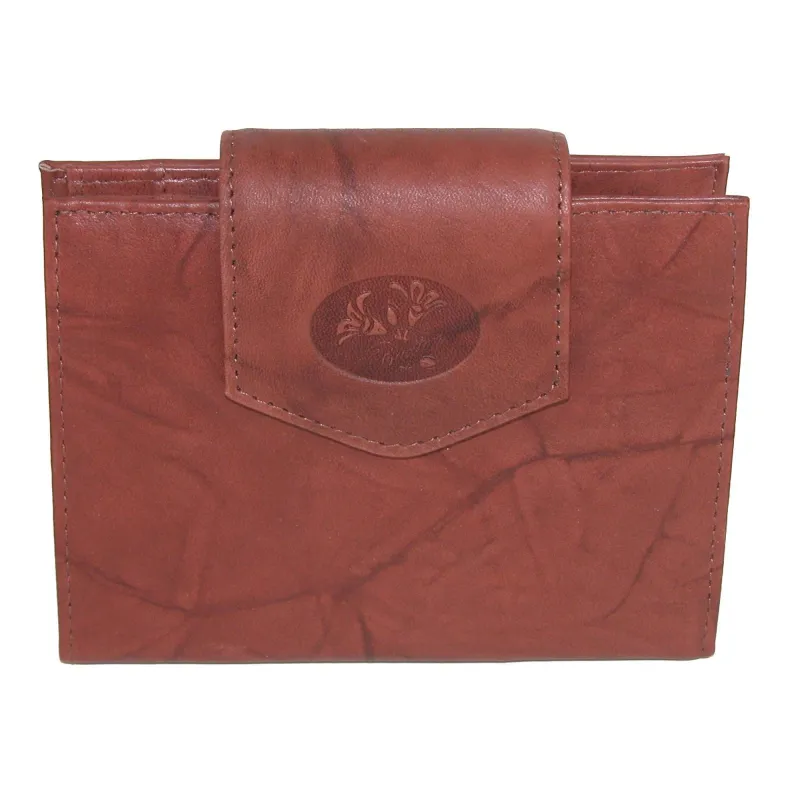 Buxton Women's Leather Attache Clutch Cardex Wallet and Coin Purse made by Buxton