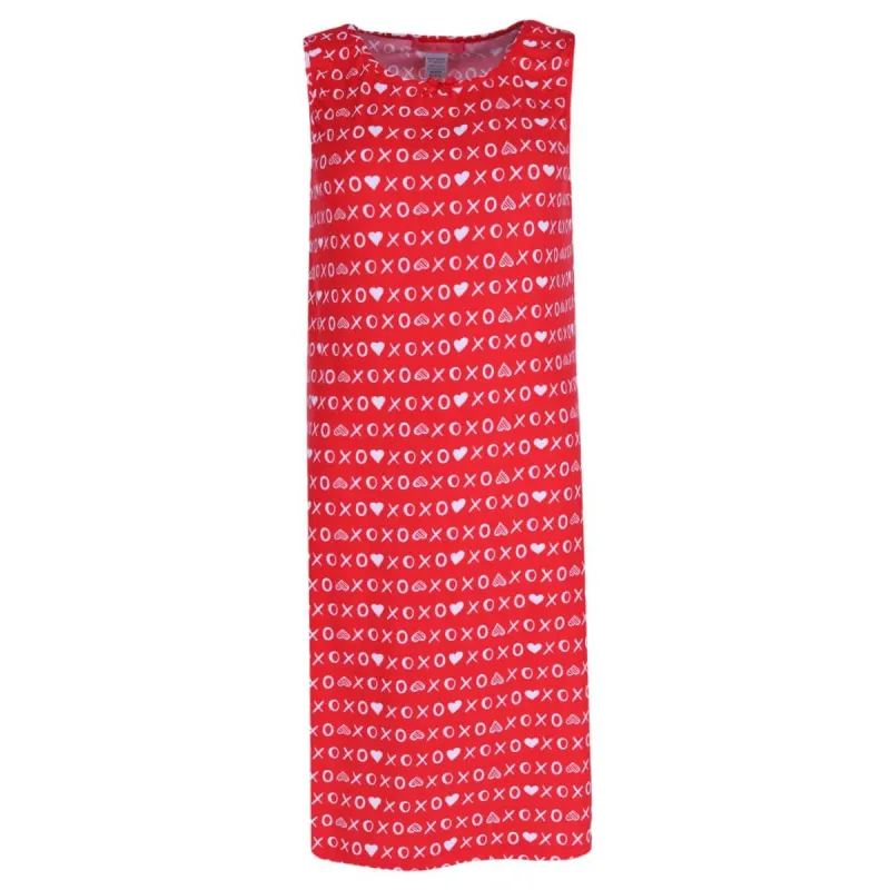5 More Minutes Women's Hugs Kisses Sleeveless Nightshirt sold by Belt Outlet