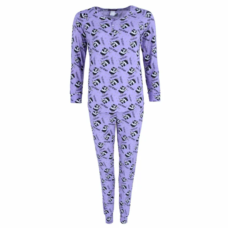 Grumpy & Gorgeous Women's Panda Print Pajama Jogger Set made by Belt Outlet