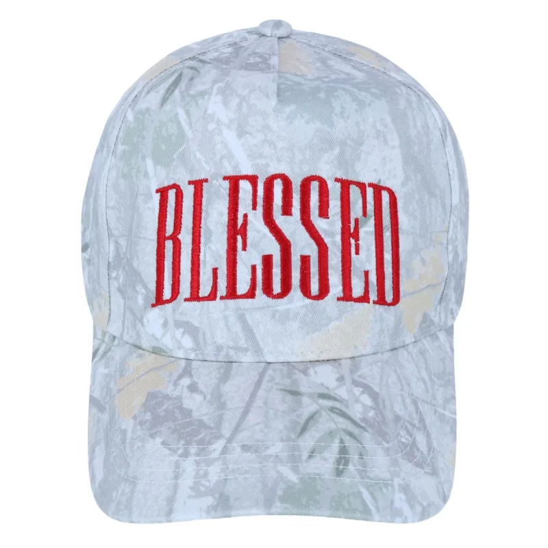 David & Young Unisex Blessed Embroidered Camo Baseball Hat sold by Belt Outlet