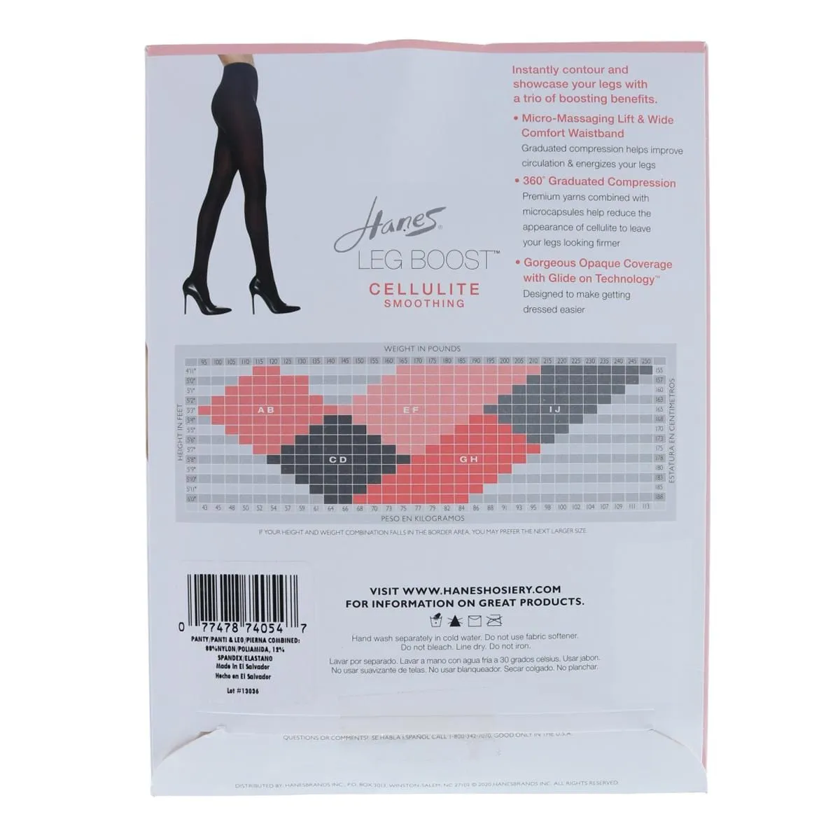 Hanes Women's Leg Boost Cellulite Smoothing Tights sold by Belt Outlet product image thumbnail 5