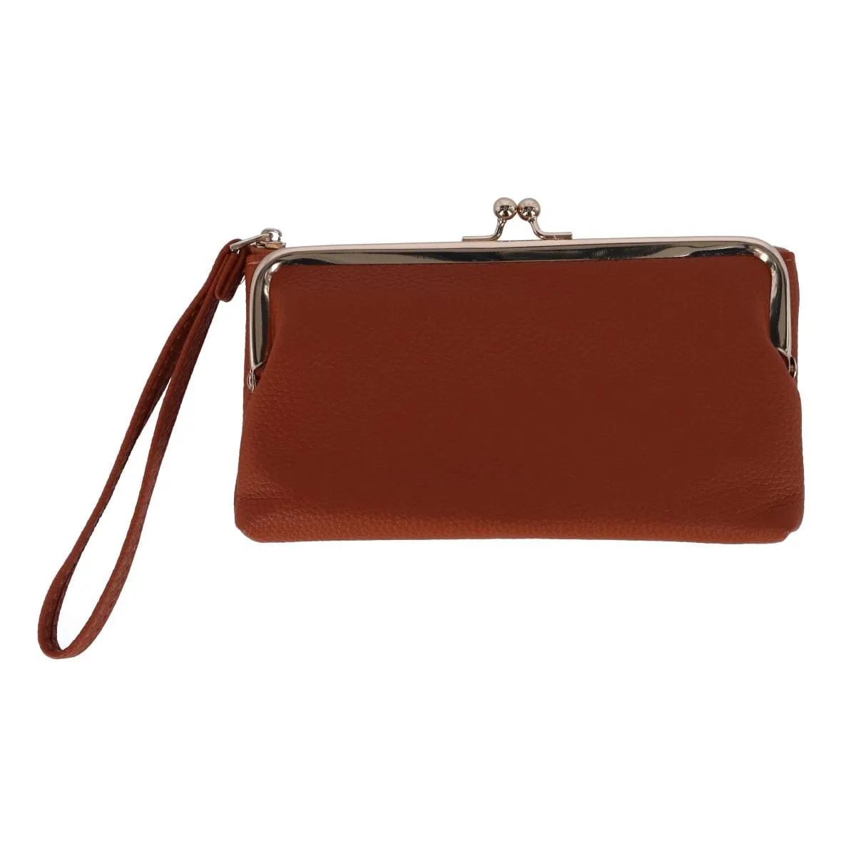 CTM® Women's Fashion Kiss Lock Wristlet Vegan Leather Wallet sold by Belt Outlet