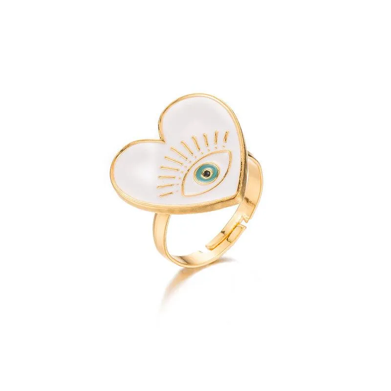 ClaudiaG Collection Women's White Heart Ring made by Belt Outlet