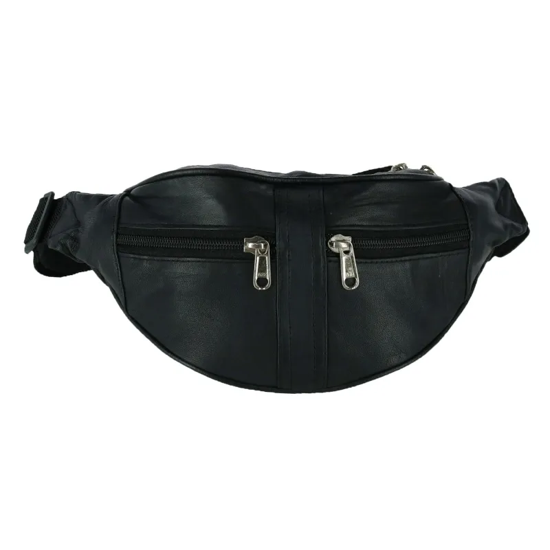CTM® Genuine Leather Multi Pocket Waist Pack sold by Belt Outlet