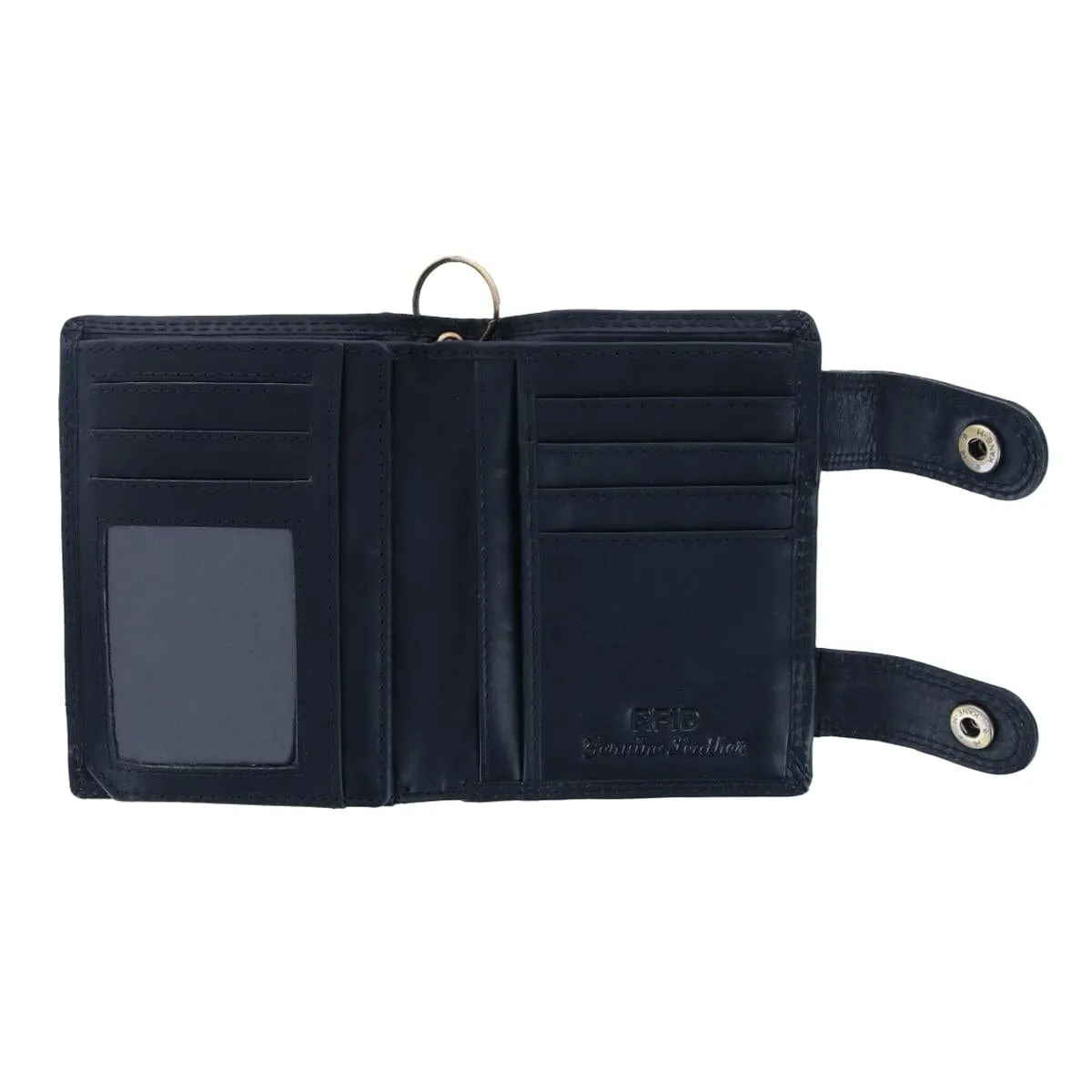 CTM® Men's Leather Eagle RFID Zip Around Chain Wallet sold by Belt Outlet product image thumbnail 5