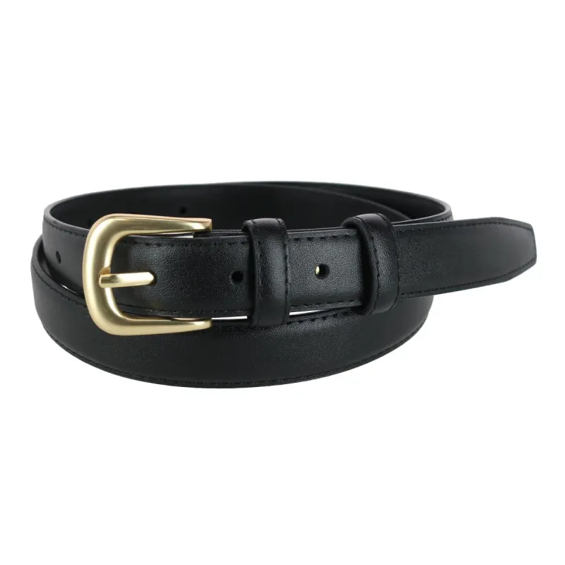 CTM® Women's Leather Adjustable Belt with Statement Buckle sold by Belt Outlet