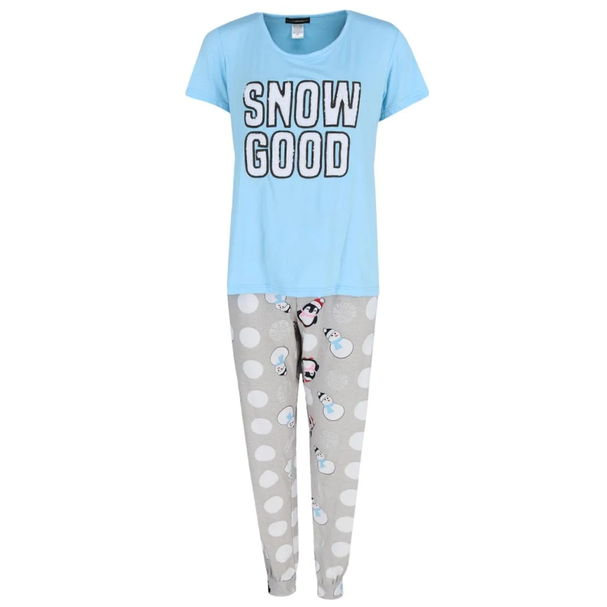 Not a Morning Person Women's Plus Size Snow Good Short Sleeve Lounge Set sold by Belt Outlet product image thumbnail 2