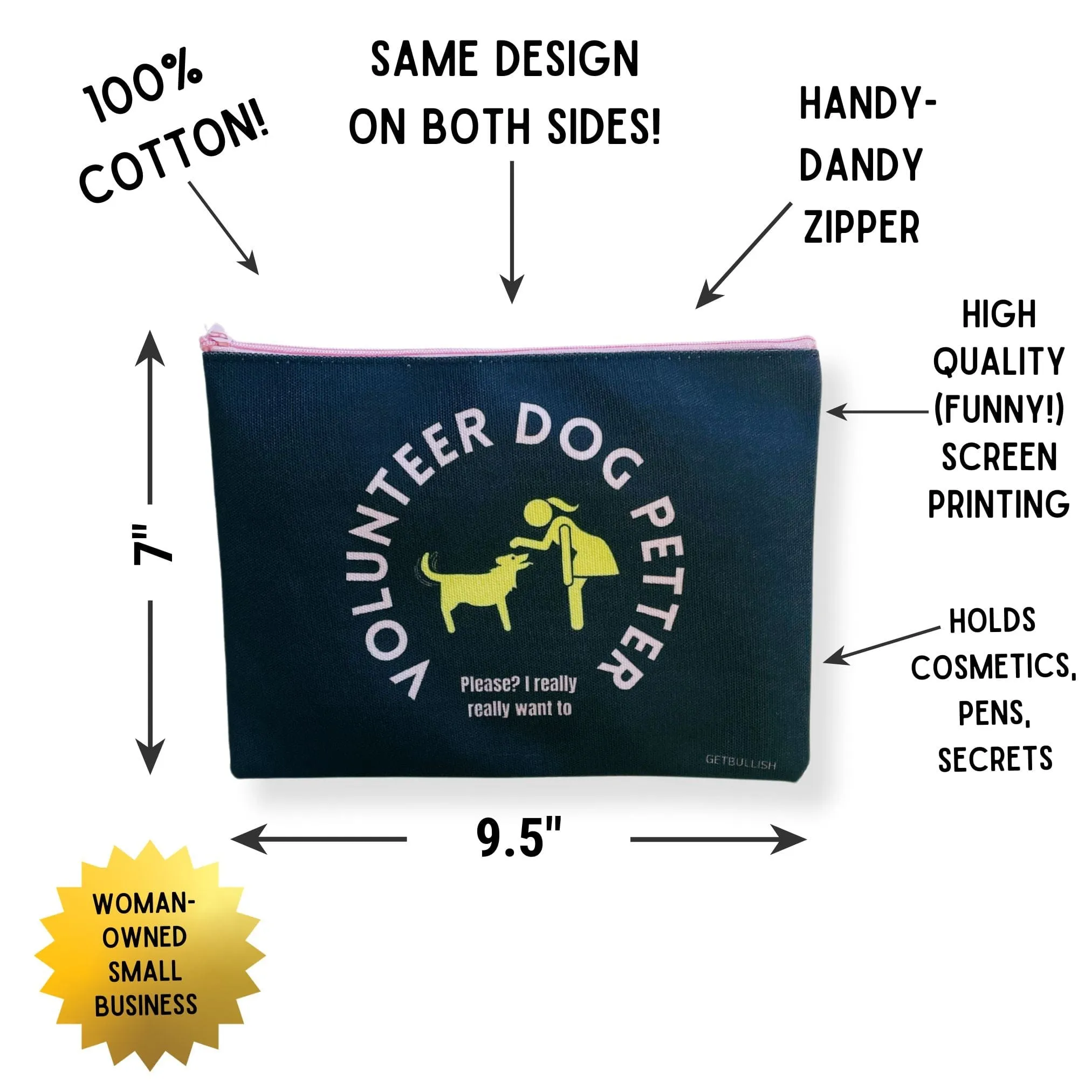 The Bullish Store Unisex Volunteer Dog Petter Canvas Zipper Pouch sold by Belt Outlet product image thumbnail 3