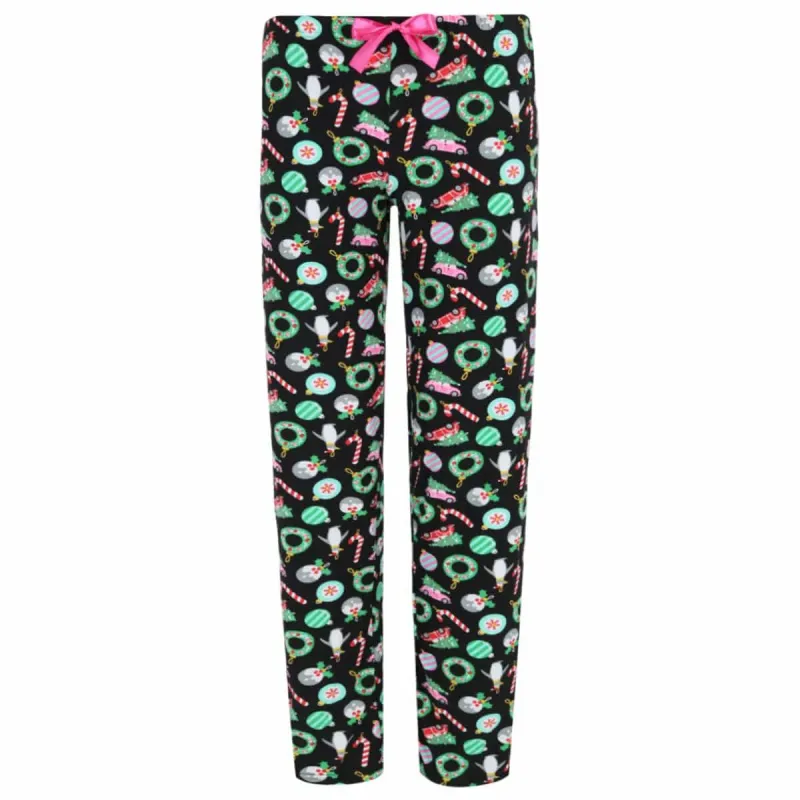 Roll Outta Bed Women's Christmas Ornament Open Bottom Pajama Pants sold by Belt Outlet
