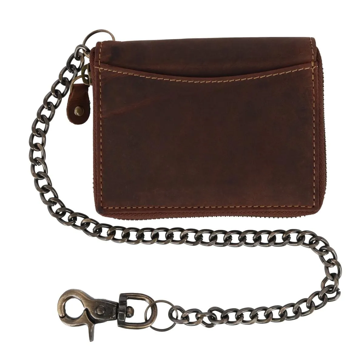 CTM® Men's Bifold Zip Around Chain Wallet with Interior Zip sold by Belt Outlet product image thumbnail 3