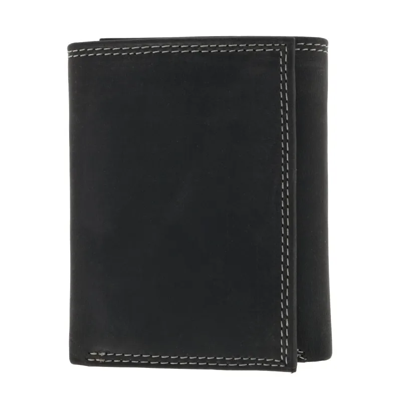 CTM® Men's Leather Contrast Stitch Trifold Wallet sold by Belt Outlet