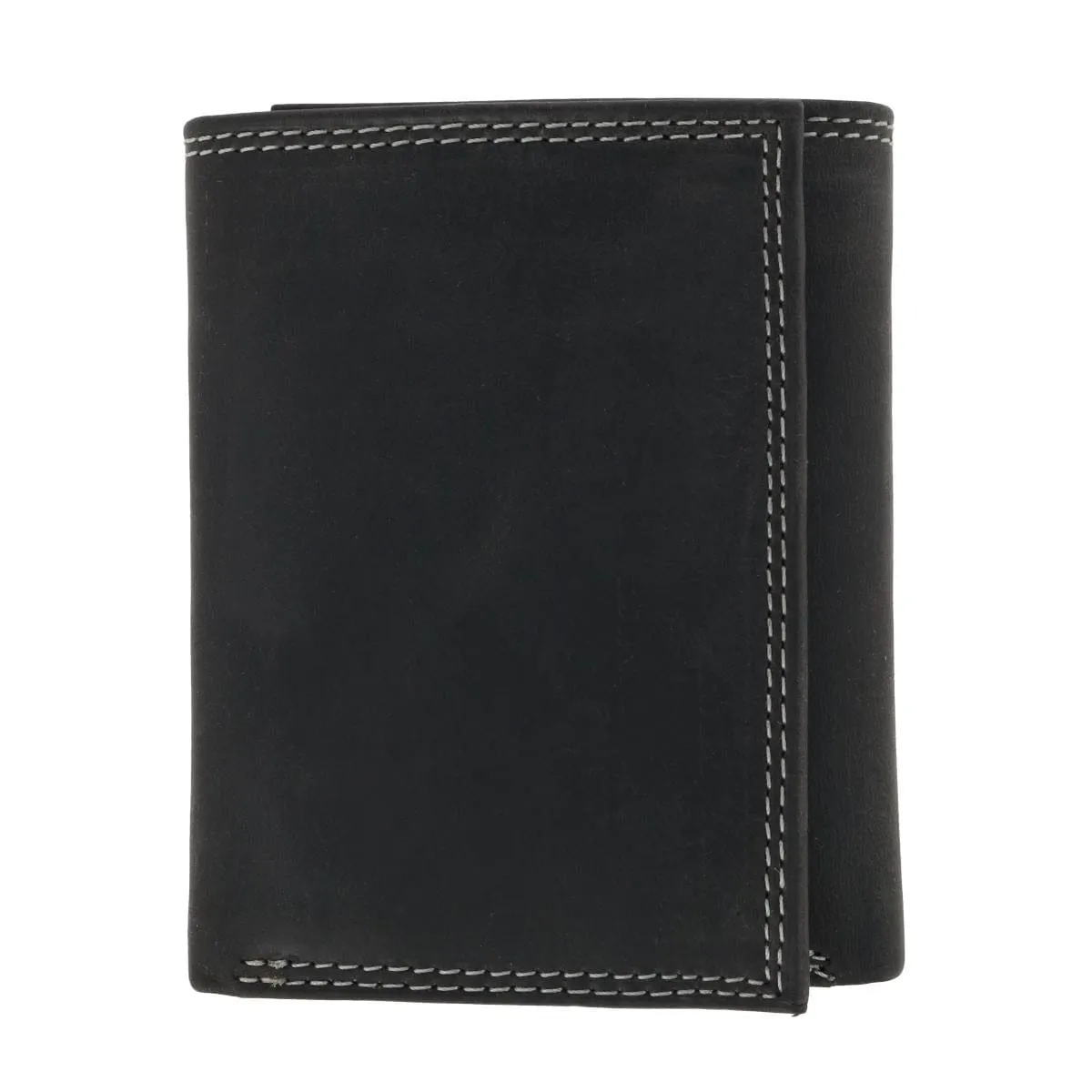 CTM® Men's Leather Contrast Stitch Trifold Wallet sold by Belt Outlet