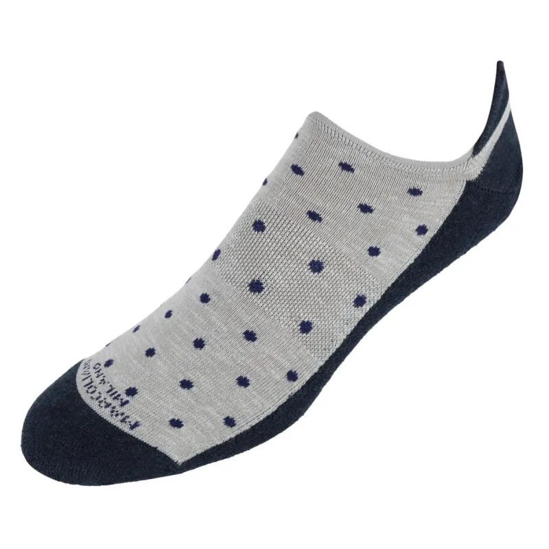 Men's Cushioned Polka Dot Invisible Sneaker Sock (1 Pair) sold by Belt Outlet