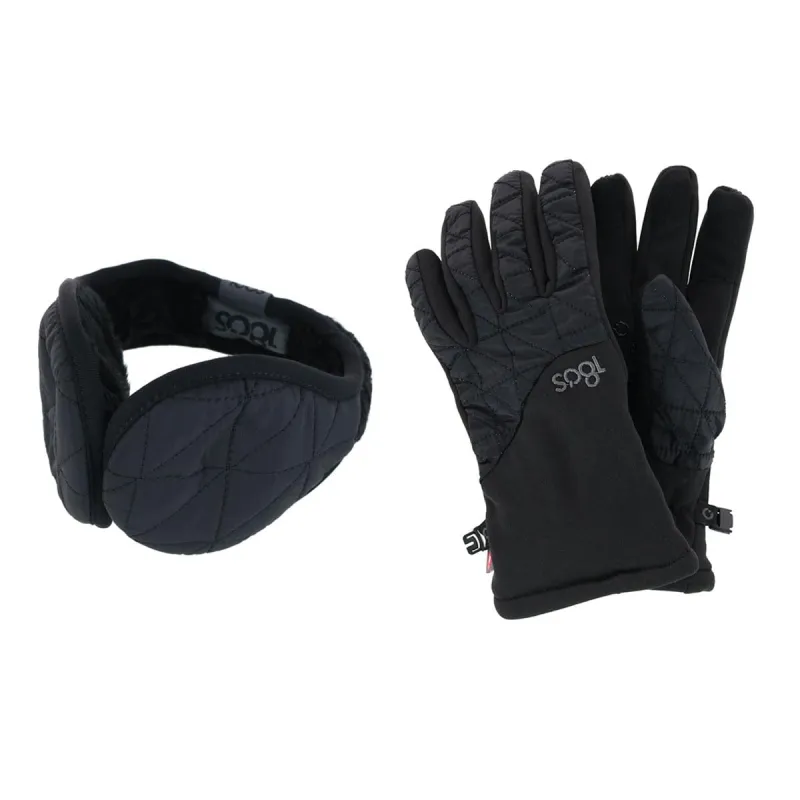 180s Women's All Finger Touchscreen Winter Gloves and Ear Warmer Set made by Belt Outlet
