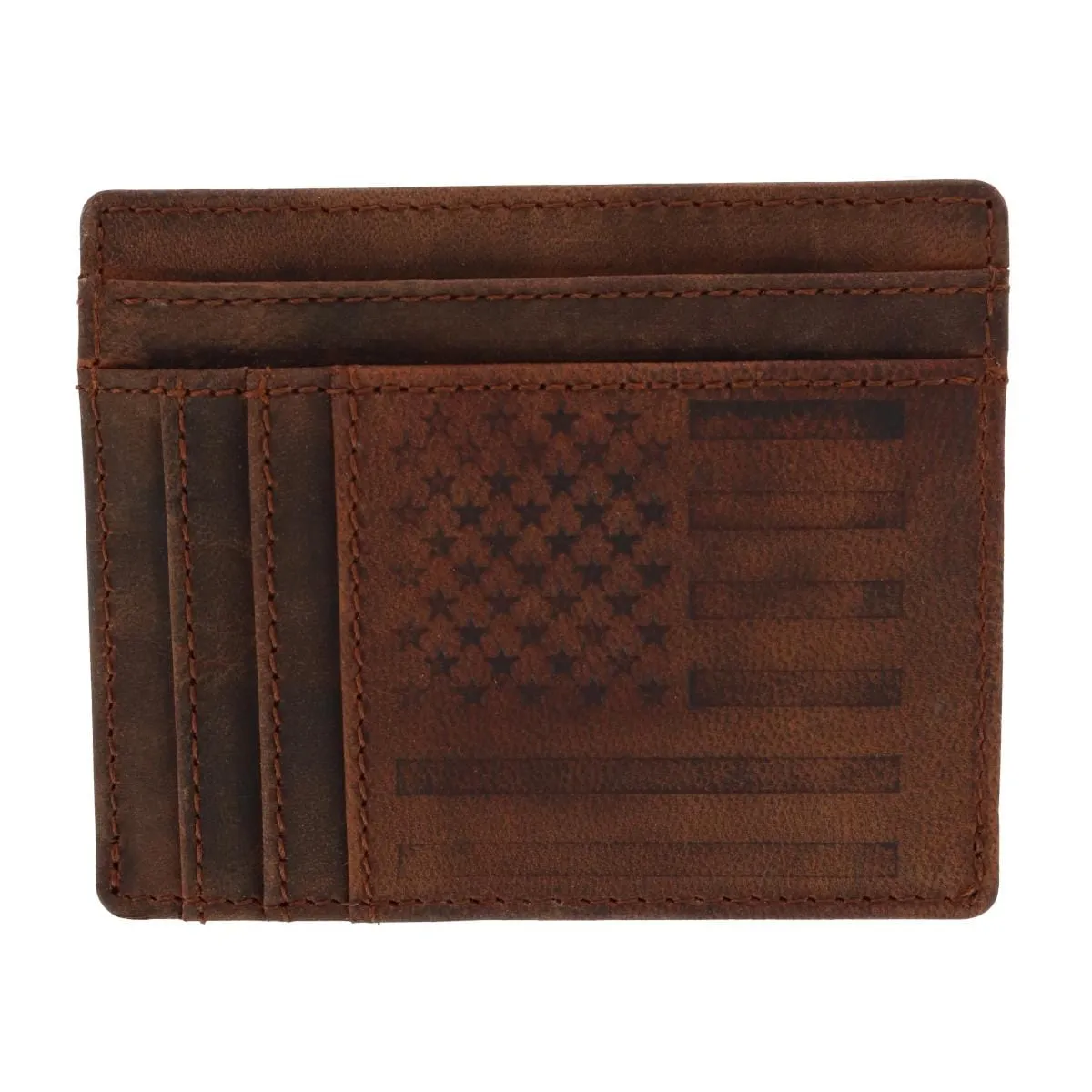 J. Buxton Men's Leather US Flag Front Pocket Get Away Wallet sold by Belt Outlet