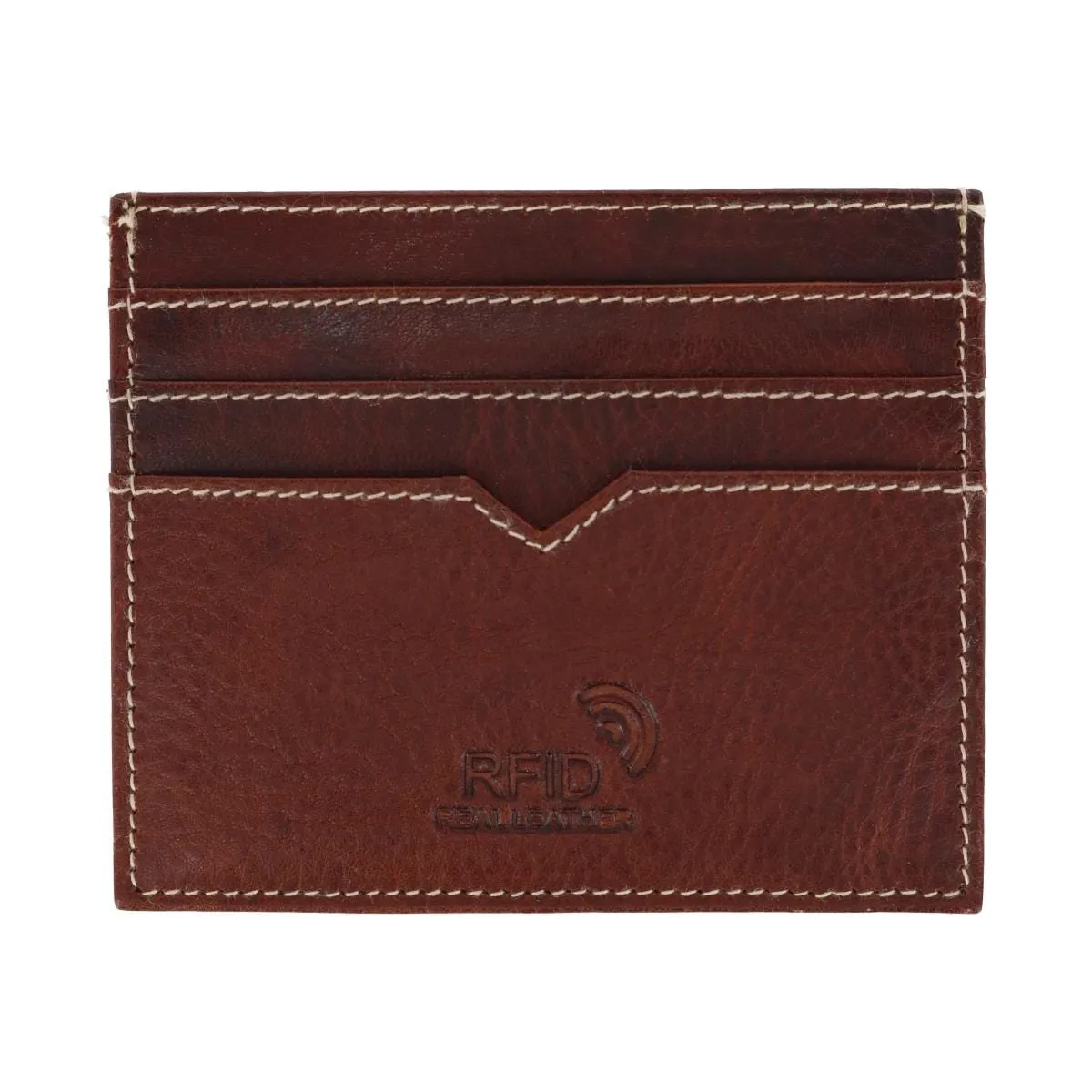 American Bison Men's Oil Pull Up Leather RFID Slim Card Case Wallet sold by Belt Outlet product image thumbnail 3
