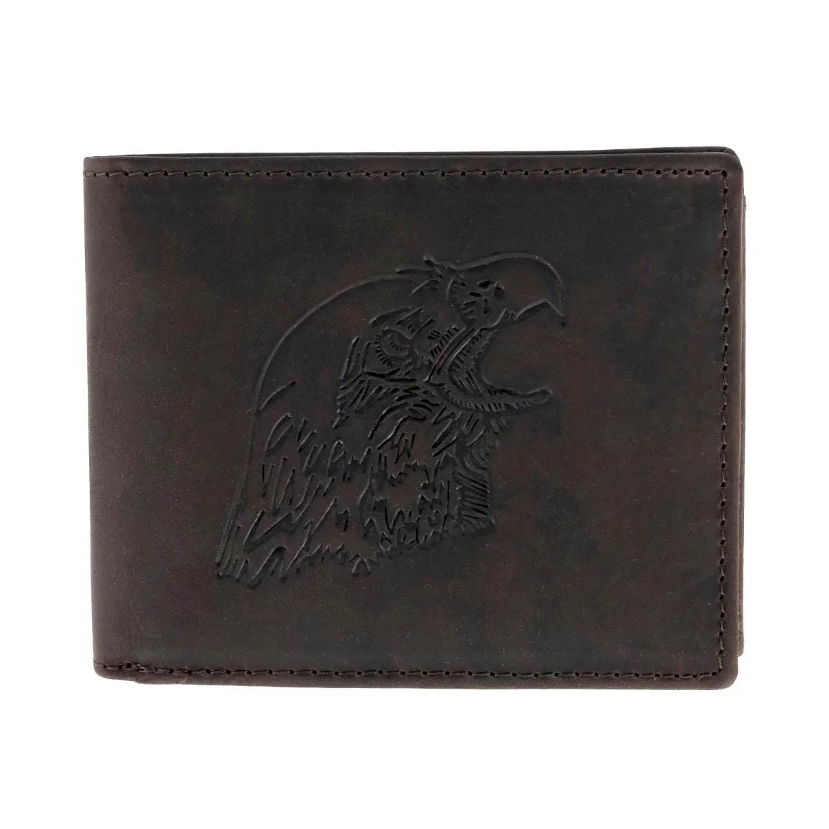 American Bison Men's Leather Eagle Embossed Bifold Wallet sold by Belt Outlet product image thumbnail 5
