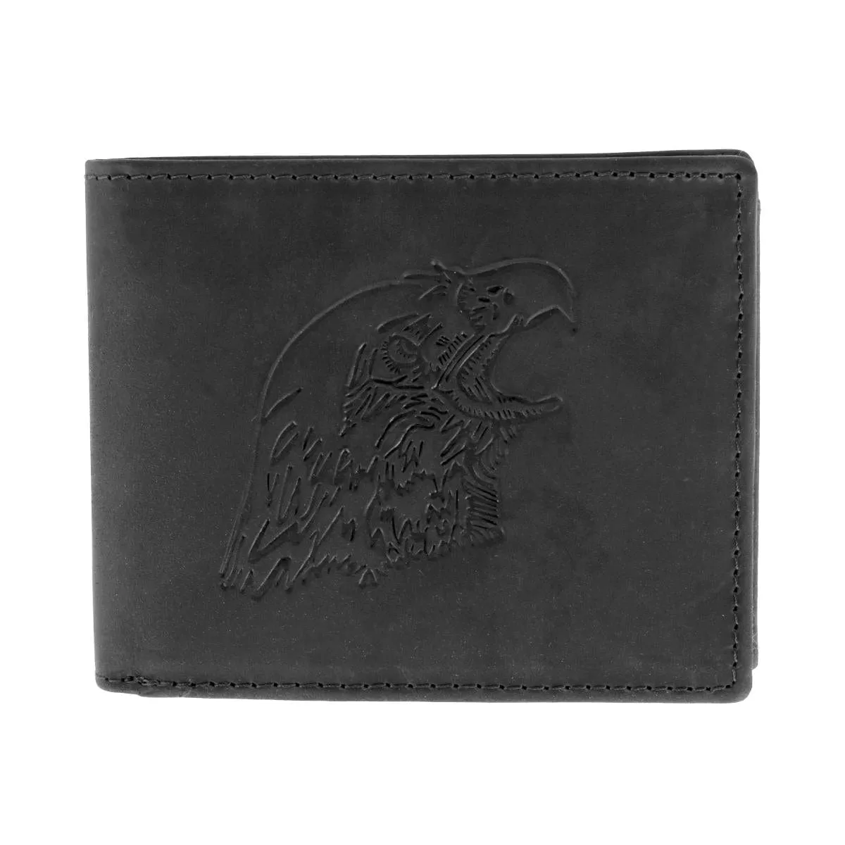 American Bison Men's Leather Eagle Embossed Bifold Wallet sold by Belt Outlet product image thumbnail 2