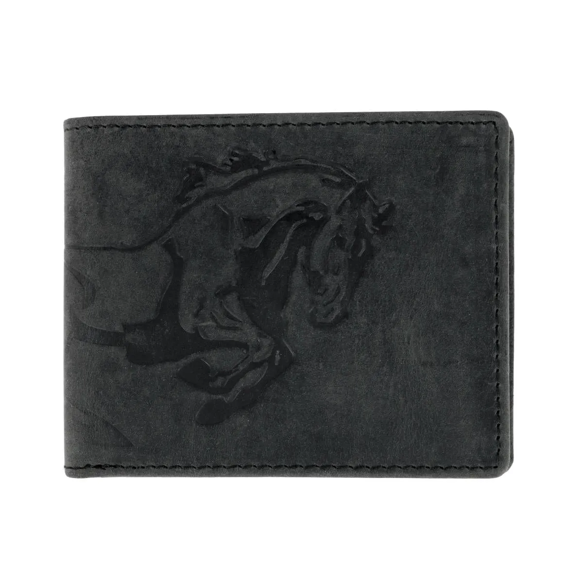 American Bison Men's Leather Horse Embossed Bifold Wallet sold by Belt Outlet product image thumbnail 4
