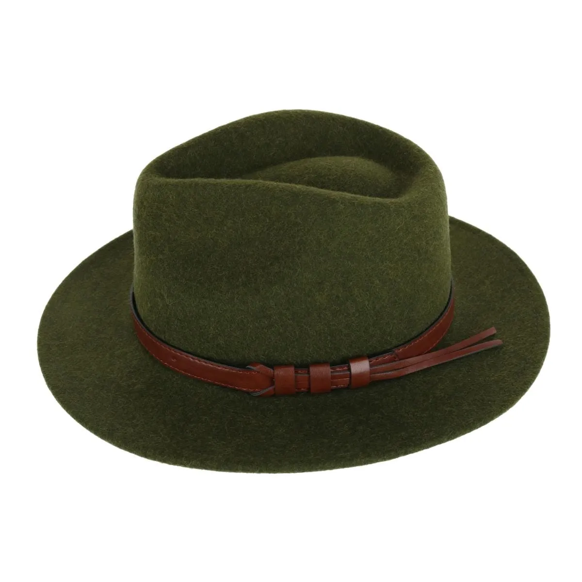 Kenny K Unisex Australian Wool Fedora with Leather Hatband sold by Belt Outlet product image thumbnail 4