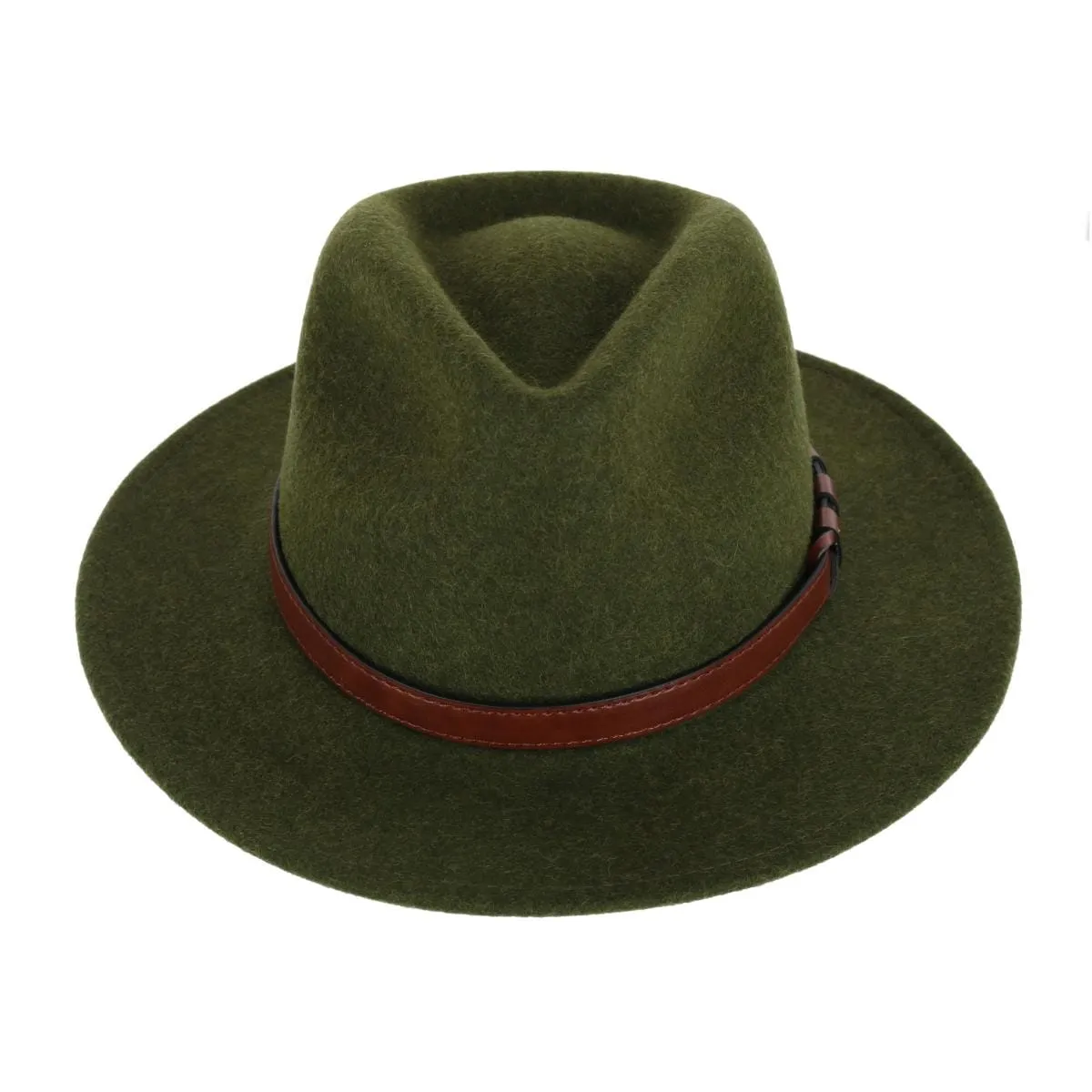 Kenny K Unisex Australian Wool Fedora with Leather Hatband sold by Belt Outlet product image thumbnail 5