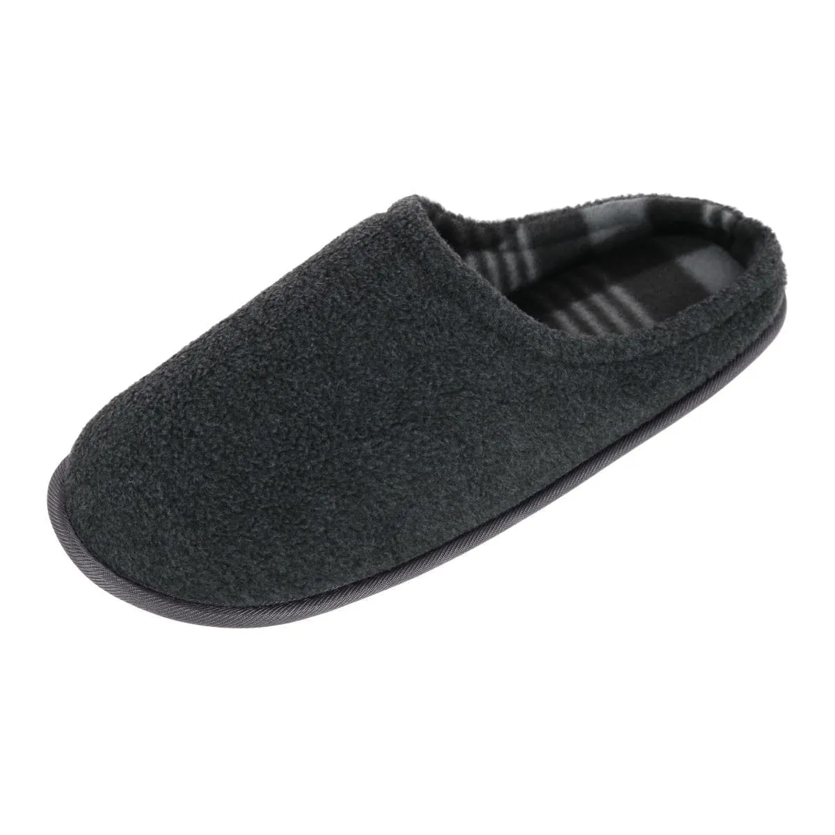 Clear Creek Men's Polar Fleece Plaid Scuff Slippers sold by Belt Outlet product image thumbnail 3